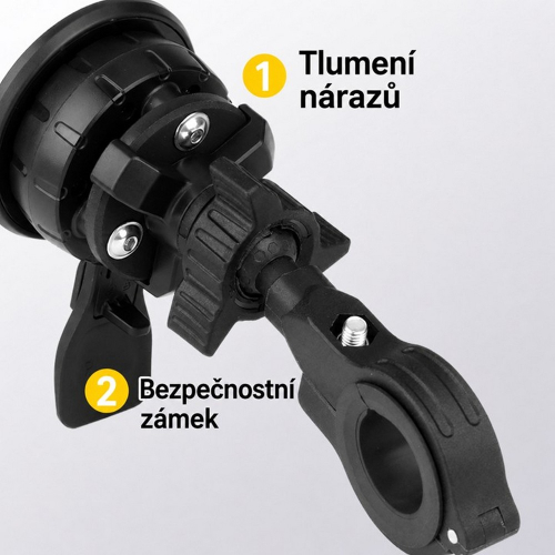 Integrovaný antivibračný systém a bezpečnostný zámok držiaka r20 Fast Lock