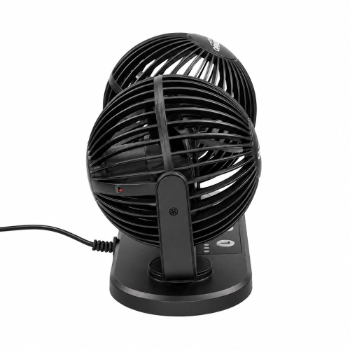 Polohovateľná otočná hlavica 4 palcového duálneho USB ventilátora do auta