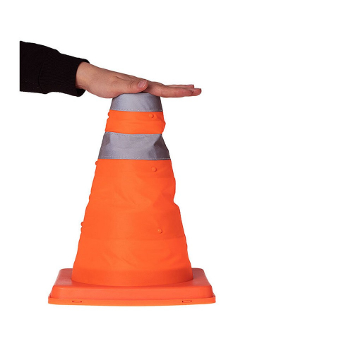 Skladanie oranžového dopravného kužeľa ALCA