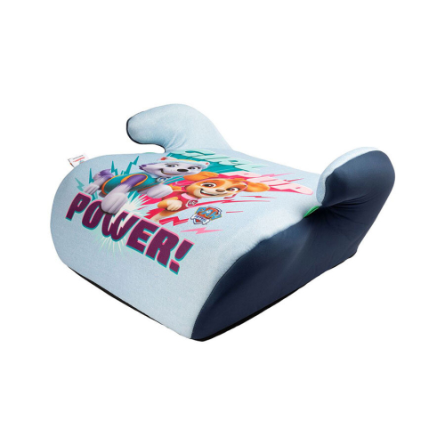 Bočný pohľad na modrý detský auto podsedák Paw Patrol so zvýšenými podrúčkami