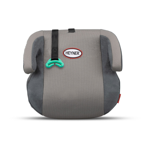 Pohľad zhora na ergonomicky tvarovaný detský podsedák HEYNER i-SafeUp L v sivom prevedení Koala Grey