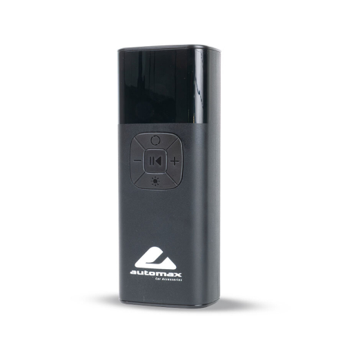 Čierny digitálny kompresor Automax 10 bar / 150 PSI, priamy pohľad spredu s ovládacími tlačidlami.