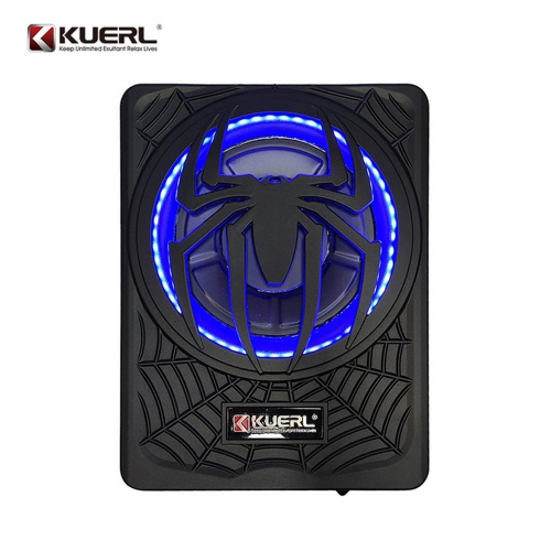 Aktívny subwoofer KUERL 10″ s modrým LED podsvietením reproduktora