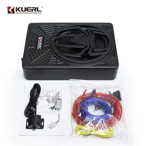 Aktívny subwoofer KUERL 10″ s diaľkovým ovládaním, kabelážou a montážnym príslušenstvom