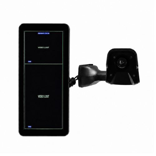 12,3" monitor s rozdeleným zobrazením a bočná kamera na ramene