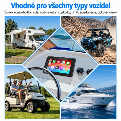 Možnosti použitia autorádia v lodi, UTV, obytnom vozidle a golfovom vozíku