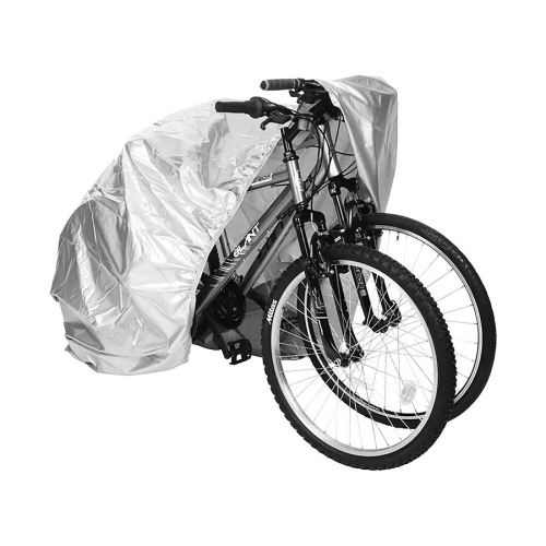 Ochranná plachta na dva bicykle nasadená počas prepravy