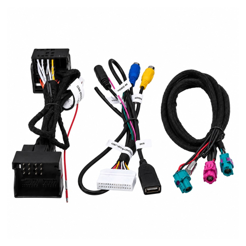 Adaptér CarPlay a Android Auto s konektormi POWER/CAN, CAMERA/USB a LVDS-IN a LVDS-OUT