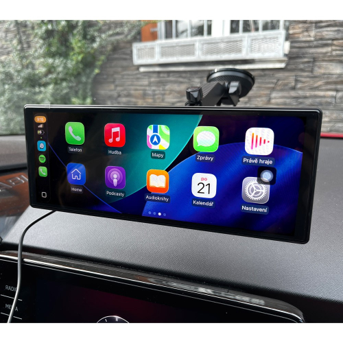 Prídavný monitor do auta DS-128caMG s 10,26" displejom, Apple CarPlay a držiakom s prísavkou