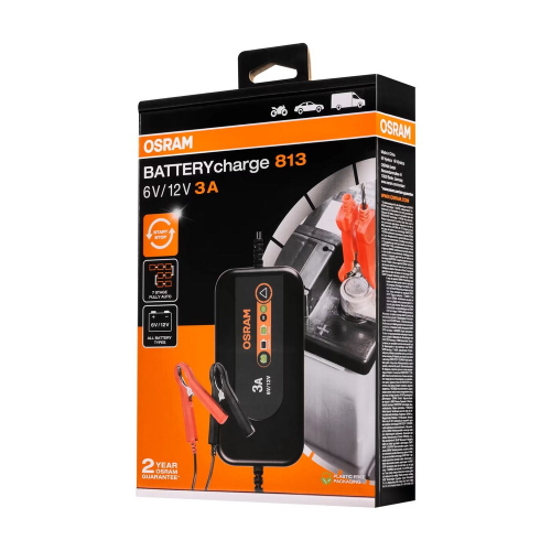 Originálne balenie OSRAM BATTERYcharge 813 s označením 6 V / 12 V a 3 A